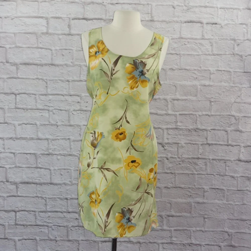Vintage 90s Floral Slip Dress 1x - Picture 1 of 7